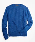 Brooks Brothers Men's Linen Cable Crewneck Sweater