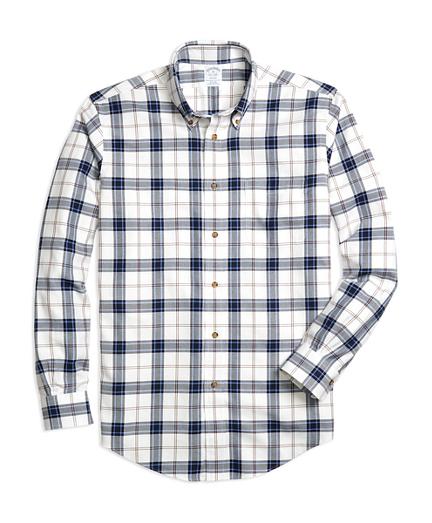 Brooks Brothers Non-iron Regent Fit Blanket Plaid Sport Shirt
