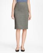 Brooks Brothers Women's Double-weave Stretch-wool Pencil Skirt