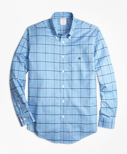 Brooks Brothers Non-iron  Madison Fit Windowpane Sport Shirt