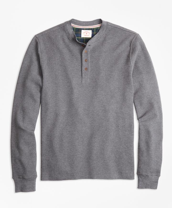 Brooks Brothers Men's Waffle-knit Cotton Henley