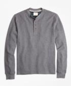 Brooks Brothers Men's Waffle-knit Cotton Henley