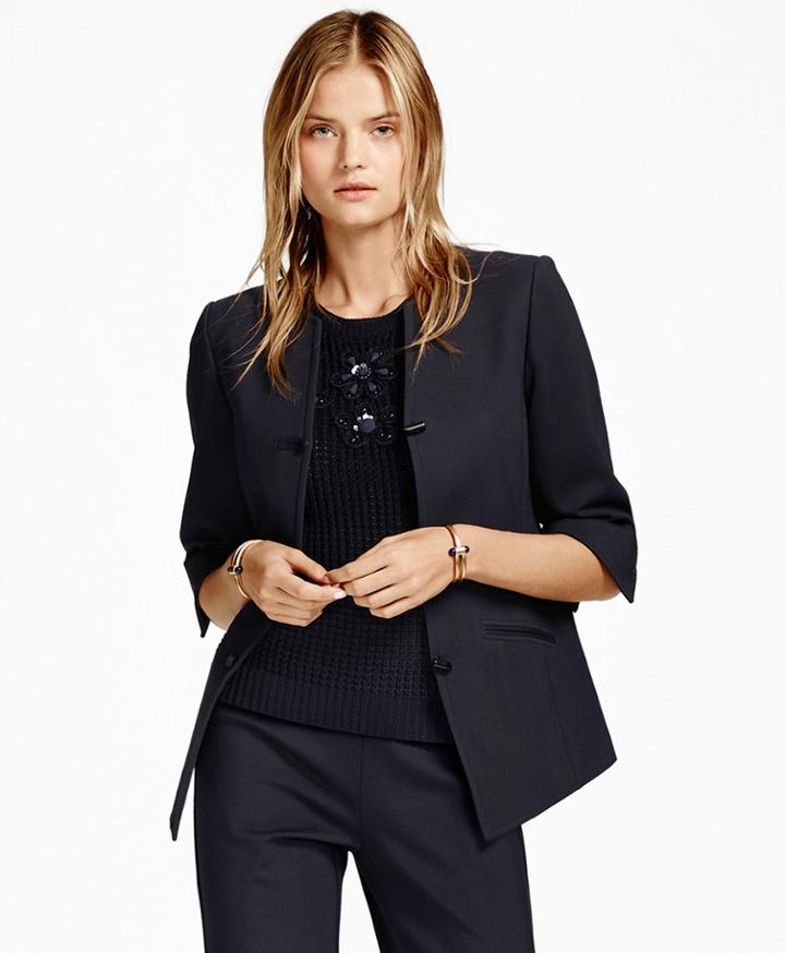 Brooks Brothers Women's Three-quarter-sleeve Toggle Jacket