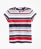 Brooks Brothers Short-sleeve Cotton Multi-stripe T-shirt