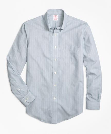 Brooks Brothers Non-iron Madison Fit Mini Stripe Sport Shirt