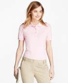 Brooks Brothers Women's Stripe-tip Pique Polo Shirt