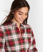 Brooks Brothers Women's Shimmer Plaid Cotton-blend Flannel Shirt