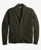 Braemar For Brooks Brothers Cable Shawl Collar Cardigan
