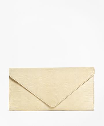 Brooks Brothers Lizard Snap Front Clutch