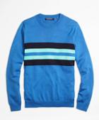 Brooks Brothers Supima Cotton Chest Stripe Sweater
