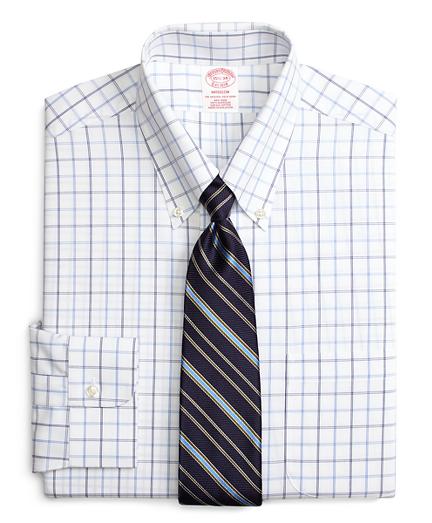 Brooks Brothers Non-iron Madison Fit Alternating Windowpane Dress Shirt