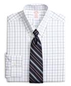 Brooks Brothers Non-iron Madison Fit Alternating Windowpane Dress Shirt
