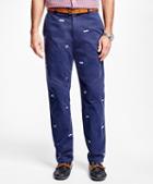 Brooks Brothers Milano Fit Embroidered Nautical Knot Pants