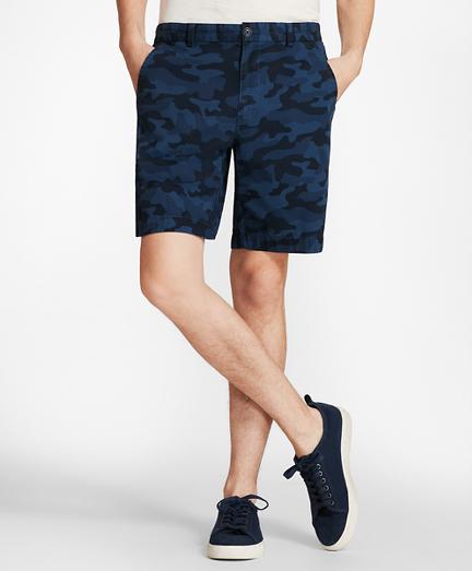 Brooks Brothers Camo-pattern Cotton Twill Shorts