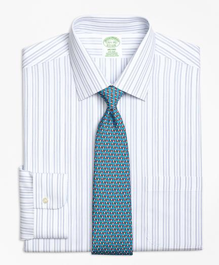 Brooks Brothers Non-iron Milano Fit Alternating Hairline Stripe Dress Shirt