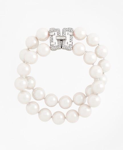 Brooks Brothers Double-strand Glass Pearl Bracelet