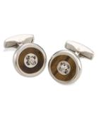 Brooks Brothers Tiger's Eye Button Cuff Links