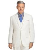 Brooks Brothers Madison Fit Ivory Linen Suit With Vest