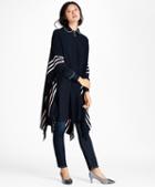 Brooks Brothers Bb#1 Striped Wool Poncho