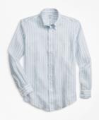 Brooks Brothers Men's Regent Fit Stripe Irish Linen  Sport Shirt