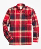 Brooks Brothers Red Tartan Flannel Sport Shirt