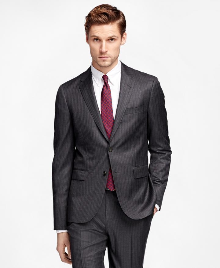 Brooks Brothers Men's Alternating Stripe Suit Jacket
