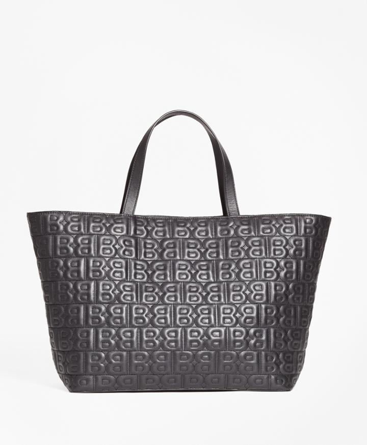 Brooks Brothers Women's Bb Quilted Leather Tote Bag