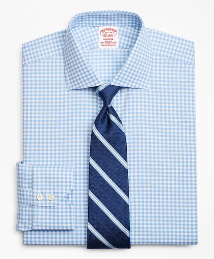 Brooks Brothers Stretch Madison Classic-fit Dress Shirt, Non-iron Royal Oxford Gingham