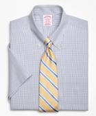 Brooks Brothers Madison Classic-fit Dress Shirt, Non-iron Double Mini-windowpane Short-sleeve
