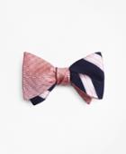 Brooks Brothers Men's Two-color Square With Stripe Reversible Bow Tie