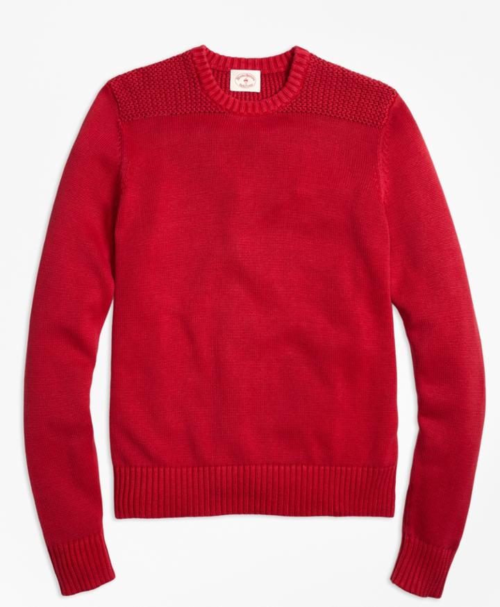 Brooks Brothers Men's Garment-dyed Crewneck Sweater