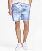 Brooks Brothers Montauk 6 Gingham Swim Trunks