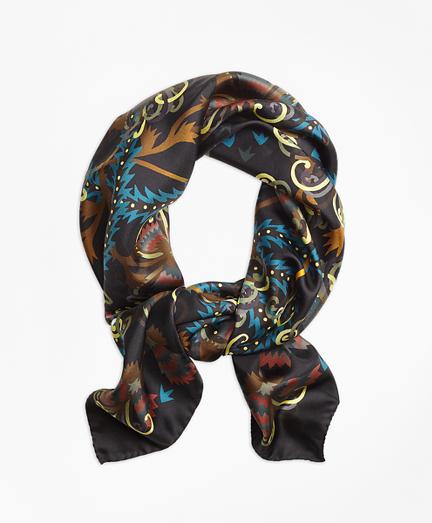 Brooks Brothers Silk Chrysanthemum Square Scarf