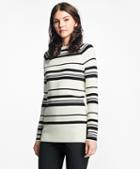 Brooks Brothers Nautical Silk-cotton Square-neck Sweater