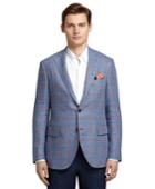 Brooks Brothers Men's Blue And Red Plaid Sport Coat