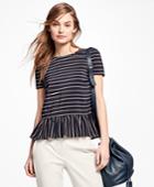Brooks Brothers Women's Striped Silk Blouse