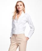 Brooks Brothers Non-iron Ruffle Pinpoint Oxford Dress Shirt