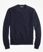 Brooks Brothers Men's Supima Cotton Cashmere Textured Crewneck Sweater