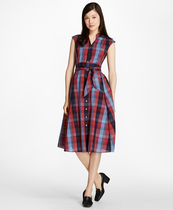 Brooks Brothers Women's Plaid Cotton Shirtdress