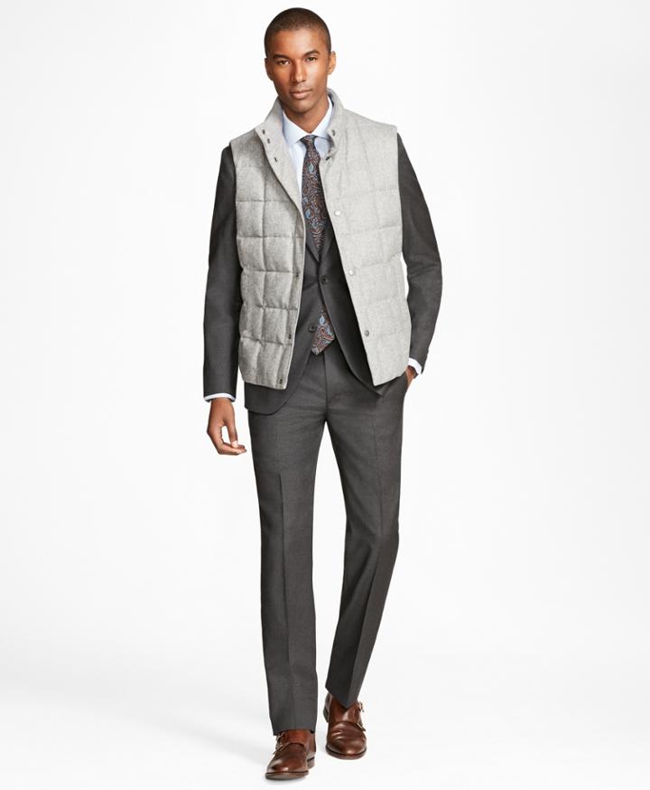 Brooks Brothers Men's Technical Wool Down-filled Vest