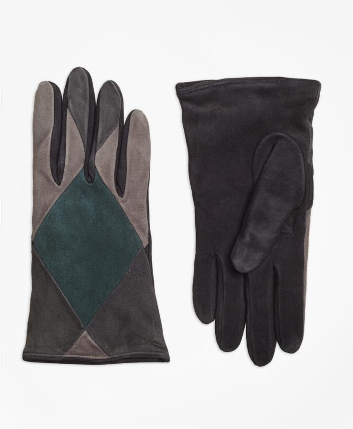 Brooks Brothers Women's Color-block Suede Gloves