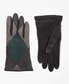 Brooks Brothers Women's Color-block Suede Gloves