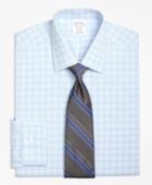 Brooks Brothers Men's Slim Fitted Dress Shirt, Non-iron Tonal Glen Plaid