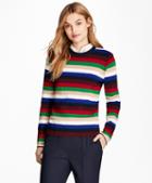 Brooks Brothers Striped Rib-knit Merino Wool Sweater