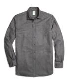 Brooks Brothers Milano Fit Saxxon Wool Glen Plaid Sport Shirt