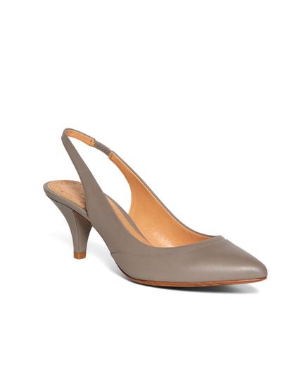 Brooks Brothers Calfskin Pointed Slingback Pumps