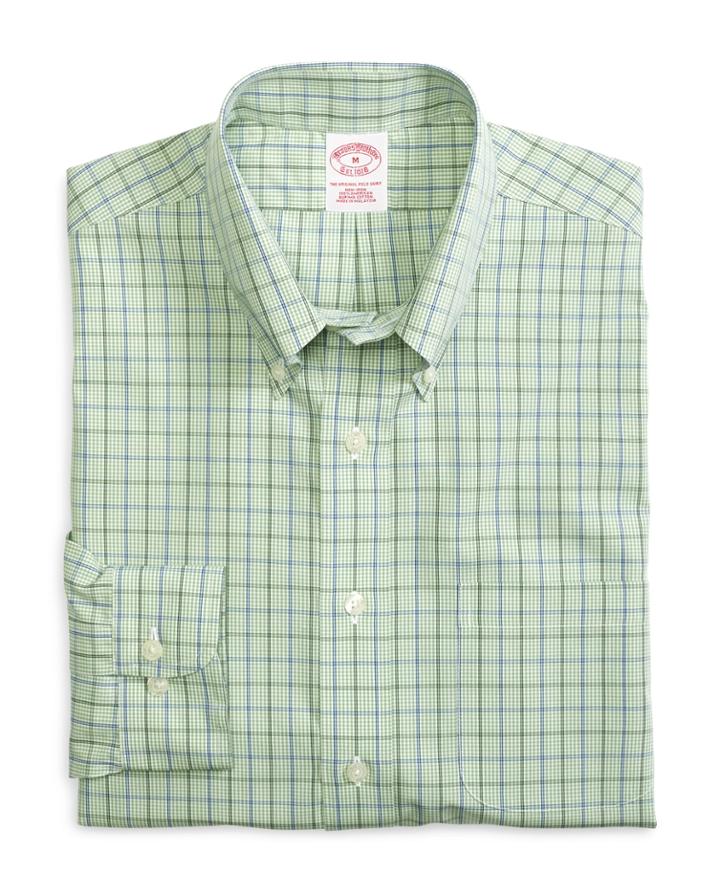 Brooks Brothers Men's Non-iron Regular Fit Gingham Sport Shirt