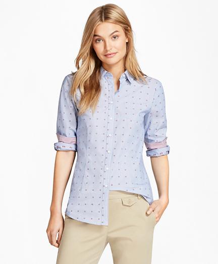 Brooks Brothers Floral Dobby Cotton Shirt