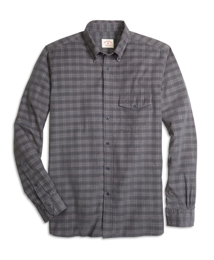 Brooks Brothers Men's Plaid Corduroy Sport Shirt