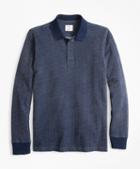 Brooks Brothers Indigo Herringbone Long-sleeve Polo Shirt